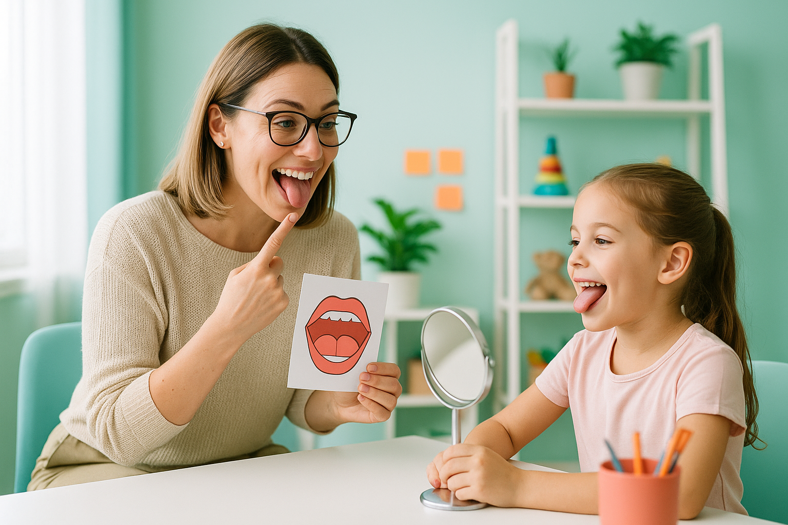 Logopedist met kind – therapie